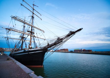 sailing vessel in port